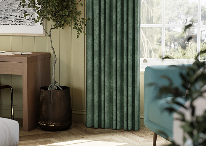 Florence Faux Suede, Fern Green - Made to Measure Curtains - Image 5